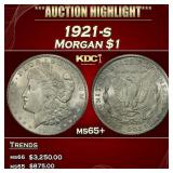 1921-s Morgan Dollar $1 ms65+ SEGS