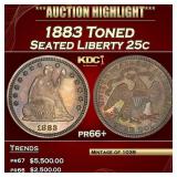 1883 Proof Seated Liberty Quarter Toned 25c pr66+