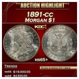 1891-cc Morgan Dollar $1 ms65+ SEGS