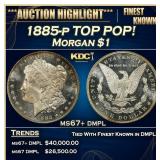 1885-p Morgan Dollar TOP POP! $1 ms67+ dmpl SEGS