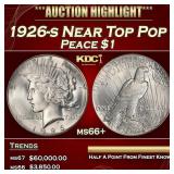 1926-s Peace Dollar Near Top Pop $1 ms66+ SEGS