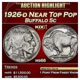 1926-d Buffalo Nickel Near Top Pop 5c ms66 SEGS