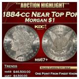 1884-cc Morgan Dollar Near Top Pop $1 ms67+ SEGS