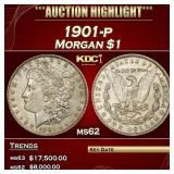 1901-p Morgan Dollar $1 ms62 USCG