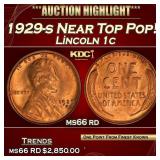 1929-s Lincoln Cent Near Top Pop! 1c ms66 rd SEGS