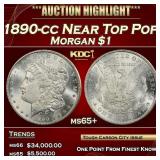 1890-cc Morgan Dollar Near Top Pop $1 ms65+ SEGS