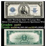 1923 $5 Large Size Silver Certificate "Porthole No
