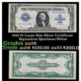 1923 $1 large size Silver Certificate Grades Choic