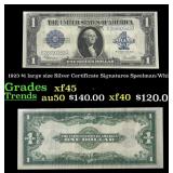 1923 $1 large size Silver Certificate Grades xf+ S