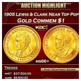 1905 Lewis & Clark Gold Commem Dollar Near Top Pop