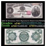 1891 $2 Treasury Note Grades xf Signatures Rosecra