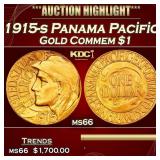 1915-s Panama Pacific Gold Commem Dollar 1 ms66 SE