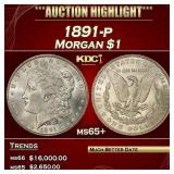 1891-p Morgan Dollar $1 ms65+ SEGS