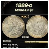 1889-o Morgan Dollar $1 Grades ms62