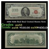 1966 $100 Red Seal United States Note Grades Selec