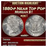1880-p Morgan Dollar Near Top Pop $1 ms66+ SEGS