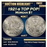 1921-s Morgan Dollar TOP POP! $1 ms67 SEGS