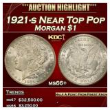 1921-s Morgan Dollar Near Top Pop $1 ms66+ SEGS