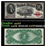 1917 $2 Large Size Legal Tender Note Thomas Jeffer