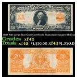 1906 $20 Large Size Gold Certificate Grades xf Sig