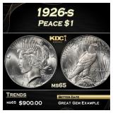 1926-s Peace Dollar $1 Grades ms65