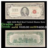1966 $100 Red Seal United States Note Grades Selec