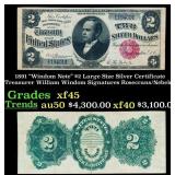 1891 $2 Large Size Silver Certificate "Windom Note