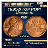 1935-d Lincoln Cent TOP POP! 1c ms68 rd SEGS