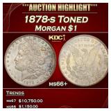 1878-s Morgan Dollar Toned $1 ms66+ SEGS