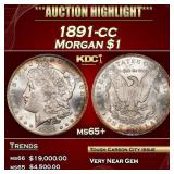 1891-cc Morgan Dollar $1 ms65+ SEGS