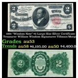 1891 $2 Large Size Silver Certificate "Windom Note