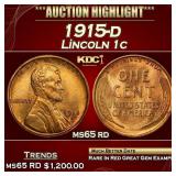 1915-d Lincoln Cent 1c ms65 rd SEGS