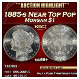 1885-s Morgan Dollar Near Top Pop $1 ms66+ SEGS