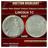 PCGS 1943-s *Mint Error* Struck Through Capped Die