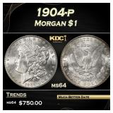 1904-p Morgan Dollar $1 Grades ms64