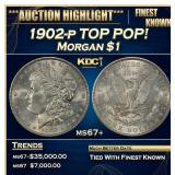 1902-p Morgan Dollar TOP POP! $1 ms67+ SEGS