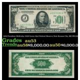 1934 $500 Green Seal Federal Reserve Note Presiden