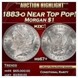 1883-o Morgan Dollar Near Top Pop! $1 ms67+ SEGS