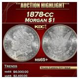 1878-cc Morgan Dollar $1 ms65+ SEGS