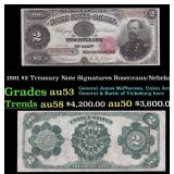 1891 $2 Treasury Note Grades Select AU Signatures