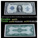 1923 $1 large size Silver Certificate Grades Selec
