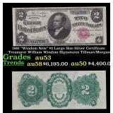 1891 $2 Large Size Silver Certificate "Windom Note