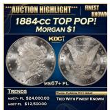 1884-cc Morgan Dollar TOP POP! $1 ms67+ pl SEGS