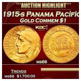 1915-s Panama Pacific Gold Commem Dollar 1 ms66 SE