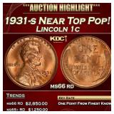 1931-s Lincoln Cent Near Top Pop! 1c ms66 rd SEGS