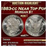 1883-cc Morgan Dollar Near Top Pop $1 ms67+ SEGS
