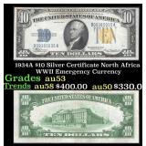 1934A $10 Silver Certificate North Africa WWII Eme