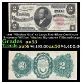 1891 $2 Large Size Silver Certificate "Windom Note