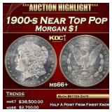 1900-s Morgan Dollar Near Top Pop $1 ms66+ SEGS