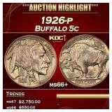 1926-p Buffalo Nickel 5c ms66+ SEGS